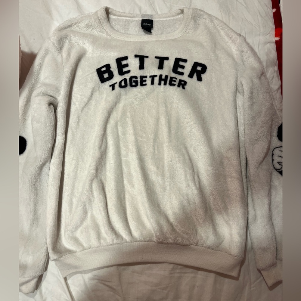 Disney Fuzzy Mickey And Minnie Sweatshirt